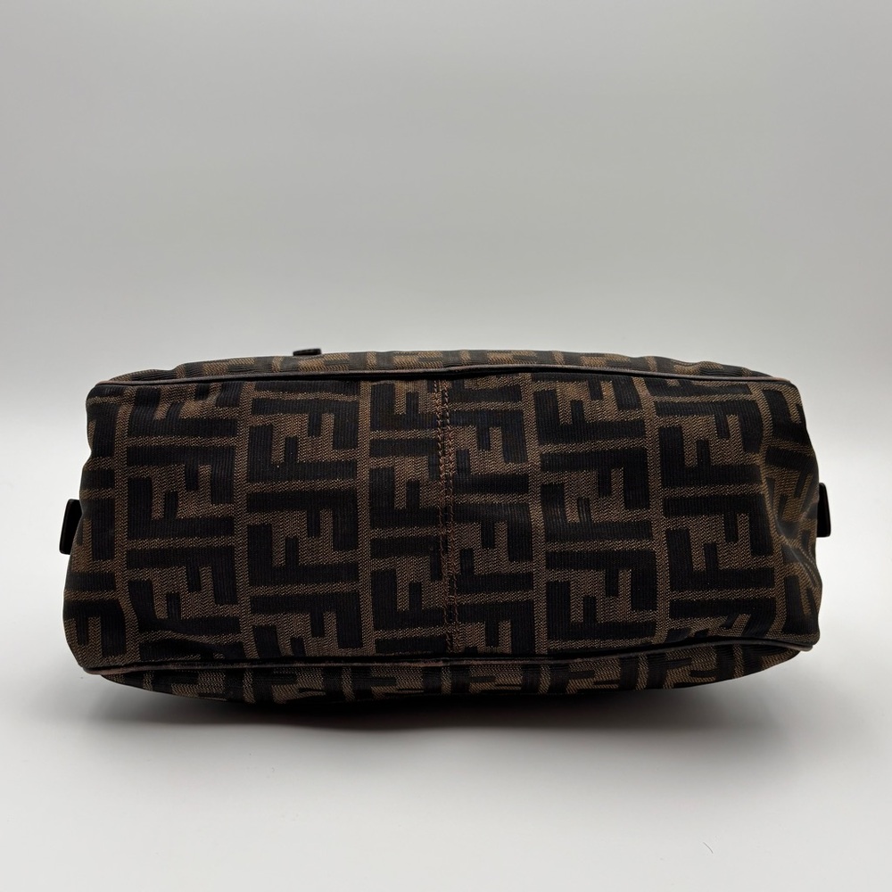 Fendi Vintage Zucca Canvas Boston Shoulder Bag Brown - Picture 2 of 9
